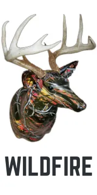 Wildfire camouflage CamoBuck antler mount