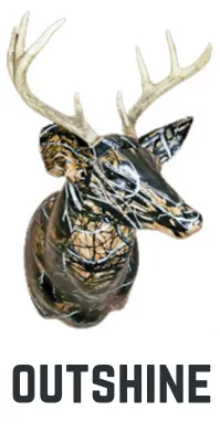 Outshine camouflage CamoBuck antler mount